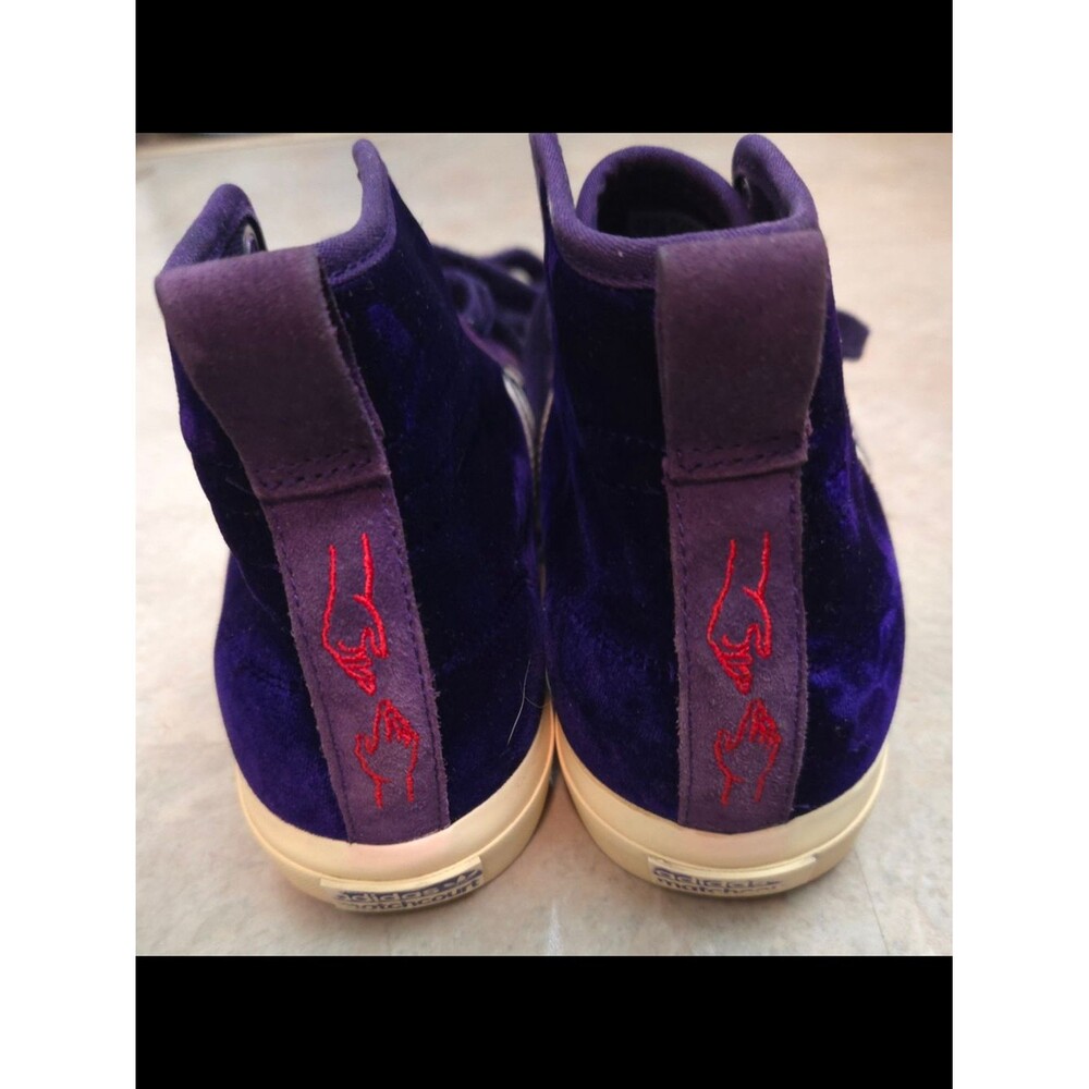 Adidas Men's Matchcourt High RX Na-Kel Smith Purple Velvet Sneaker Size 9 - Picture 5 of 9